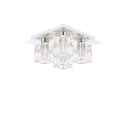 Pagazzi Lighting Pagazzi Coraline 4-Light Polished Chrome Flush Ceiling Light - thumbnail 5