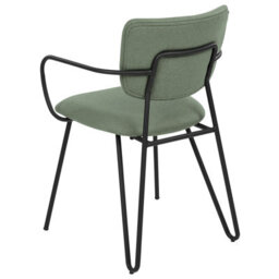Beliani Set Of 2 Dining Chairs Elko Fabric Dark Green - thumbnail 7