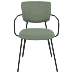 Beliani Set Of 2 Dining Chairs Elko Fabric Dark Green - thumbnail 6