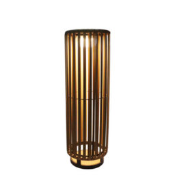 K Living Bakau Large Solar Rattan Rechargeable Lamp - thumbnail 4