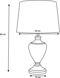 Lighting Supermarket Hepburn Large Ceramic Table Lamp White Gold Shade White Blue Antique Brass 58Cm - thumbnail 6