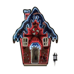 Samuel Alexander 66Cm Light Up Gingerbread House Christmas Decoration With Red And White Leds - thumbnail 8