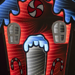 Samuel Alexander 66Cm Light Up Gingerbread House Christmas Decoration With Red And White Leds - thumbnail 6