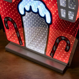 Samuel Alexander 66Cm Light Up Gingerbread House Christmas Decoration With Red And White Leds - thumbnail 7