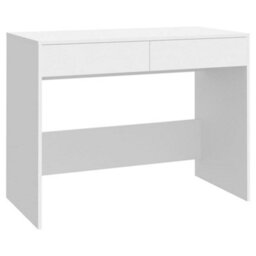 Berkfield Desk White 101X50X76.5 Cm Engineered Wood - thumbnail 2