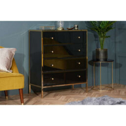 Birlea Fenwick 4 Drawer Chest Black & Gold - thumbnail 2