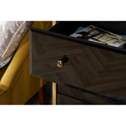 Birlea Fenwick 4 Drawer Chest Black & Gold - thumbnail 4
