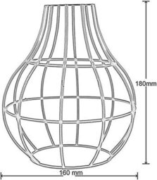 White Modern Easy Fit Metal Wire Cage Pendant Lighting Ceiling Light Shade Indoor Pendant Light Shade Lamp Shade - thumbnail 3