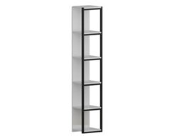 Decorotika Texas 5-Tier Bookcase Shelving Unit White & Black - thumbnail 2