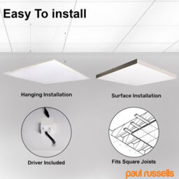 Paul Russells Led Ultra Slim Square Panel Ceiling Lights, 36W 3200 Lumens, Spotlights, Ip20, 6500K Cool White - thumbnail 4