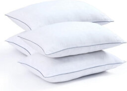 Nod Off Hollowfibre Soft Pillows Pack Of 4 - Hypoallergenic Egyptian Cotton Bed Pillows, Suitable For Back And Side Sleepers