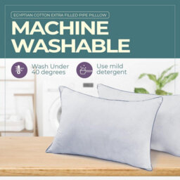 Nod Off Hollowfibre Soft Pillows Pack Of 4 - Hypoallergenic Egyptian Cotton Bed Pillows, Suitable For Back And Side Sleepers - thumbnail 6
