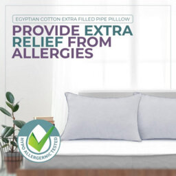 Nod Off Hollowfibre Soft Pillows Pack Of 4 - Hypoallergenic Egyptian Cotton Bed Pillows, Suitable For Back And Side Sleepers - thumbnail 7