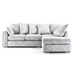 Furnishings For Less UK Chiswick Fabric Corner Sofa Silver Fox With Footstool - Right Hand Facing - thumbnail 2