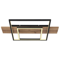 Luminosa Lighting Luminosa Vanni 60X40Cm Integrated Led Semi Flush Ceiling Light Matt Black 2X Led 3000K - thumbnail 3