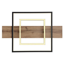 Luminosa Lighting Luminosa Vanni 60X40Cm Integrated Led Semi Flush Ceiling Light Matt Black 2X Led 3000K - thumbnail 4