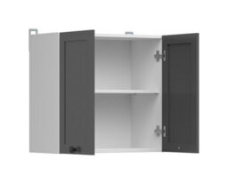 Impact Furniture Kitchen Wall Unit Cabinet 600mm Cupboard Shaker Dark Grey Modern 2 Door Storage Junona - thumbnail 2