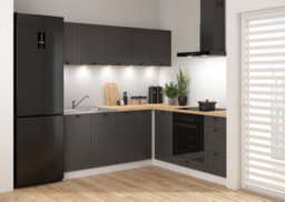 Impact Furniture Kitchen Wall Unit Cabinet 600mm Cupboard Shaker Dark Grey Modern 2 Door Storage Junona - thumbnail 7