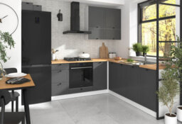 Impact Furniture Kitchen Wall Unit Cabinet 600mm Cupboard Shaker Dark Grey Modern 2 Door Storage Junona - thumbnail 8