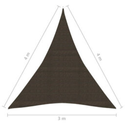 Berkfield Sunshade Sail 160 G/m2 Brown 3X4X4 M Hdpe - thumbnail 6