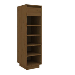 Berkfield Shoe Cabinet Honey Brown 34X30X105 Cm Solid Wood Pine - thumbnail 2