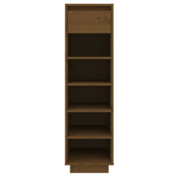 Berkfield Shoe Cabinet Honey Brown 34X30X105 Cm Solid Wood Pine - thumbnail 3