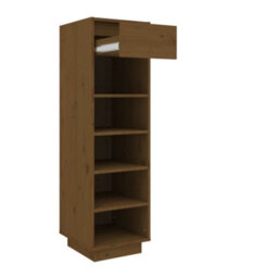 Berkfield Shoe Cabinet Honey Brown 34X30X105 Cm Solid Wood Pine - thumbnail 5
