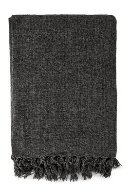 Camilla Collection Chenille Throw In Charcoal - image 1
