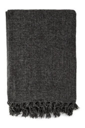 Camilla Collection Chenille Throw In Charcoal - thumbnail 1
