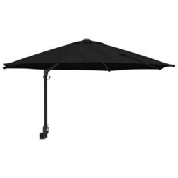 Berkfield Modern Garden Parasol Black, Black 248 X 248 X 148 Cm Polyester, Steel