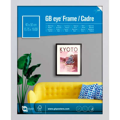 Gb Eye Contemporary Wooden White Picture Frame - Mini - 40 X 50Cm - image 1