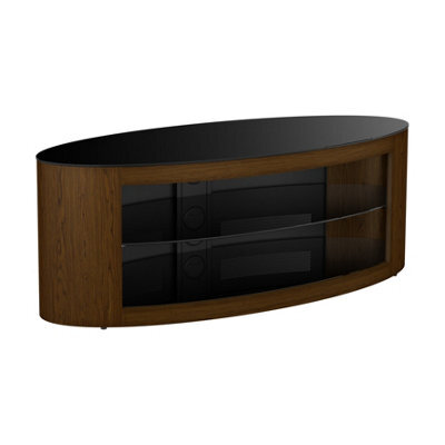 "Avf Affinity Buckingham 1.1M Oval Tv Stand, For Tvs Up To 55"" - Walnut" - image 1