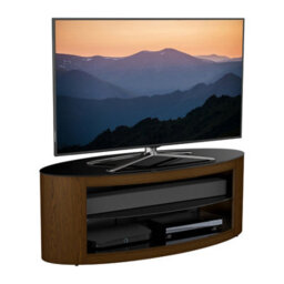 "Avf Affinity Buckingham 1.1M Oval Tv Stand, For Tvs Up To 55"" - Walnut" - thumbnail 2