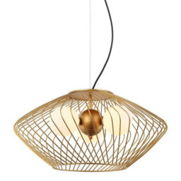 Luminosa Lighting Luminosa Modern Hanging Pendant Golden 3 Light  With Gold, White Shade, G9 - thumbnail 1