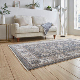 Green Traditional Bordered Floral 10mm Thick Stain-Resistant Rug For Bedroom, Living Room, & Dining Room-60Cm X 230Cm (Runner) - thumbnail 2