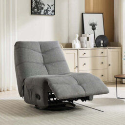 More4Homes Austin Swivel & Rocker Manual Fabric Recliner Chair Grey