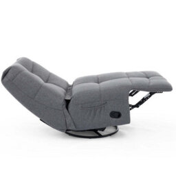More4Homes Austin Swivel & Rocker Manual Fabric Recliner Chair Grey - thumbnail 7