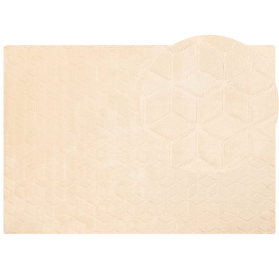 Beliani Faux Fur Rug Thatta Beige 160 X 230 Cm - image 1