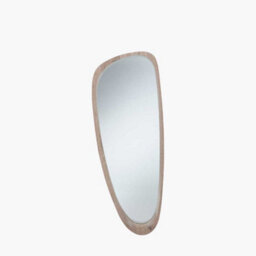 Pacific Lifestyle Natural Wood Veneer Teardrop Shaped Wall Mirror - thumbnail 2