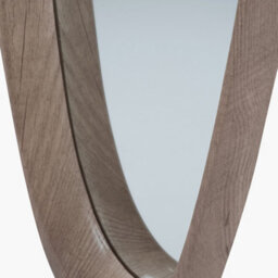 Pacific Lifestyle Natural Wood Veneer Teardrop Shaped Wall Mirror - thumbnail 3