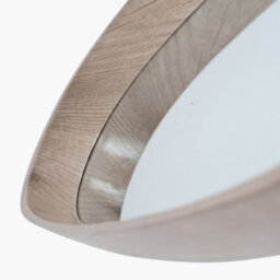 Pacific Lifestyle Natural Wood Veneer Teardrop Shaped Wall Mirror - thumbnail 4