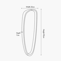 Pacific Lifestyle Natural Wood Veneer Teardrop Shaped Wall Mirror - thumbnail 7