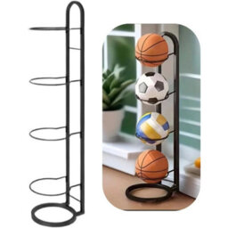 Basketball Ball Storage Rack Football Volleyball Basket Stand Holder - thumbnail 3