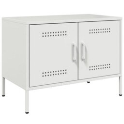 Berkfield Tv Cabinet White 68X39X50.5 Cm Steel - thumbnail 2