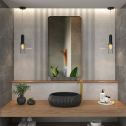 Royal Bathrooms Verona 900 X 500mm Brushed Brass Backlit Led Illuminated Framed Mirror With Demister Pad & Touch Sensor - thumbnail 3