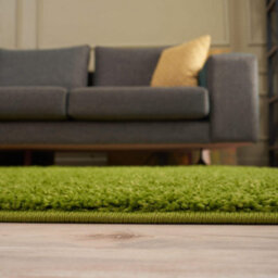 The Rugs Green Soft Plain Design Fluffy Shaggy Rugs And Runners High Pile Living Room Kitchen Hallway 380 - thumbnail 4