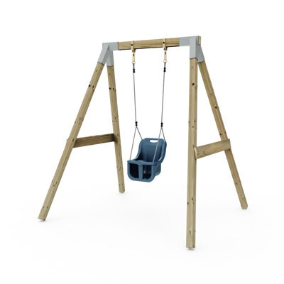 Rebo Premium Single Garden Swing  For Kids - Baby Navy Blue - image 1
