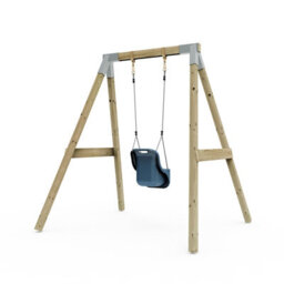Rebo Premium Single Garden Swing  For Kids - Baby Navy Blue - thumbnail 5