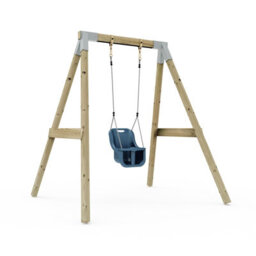 Rebo Premium Single Garden Swing  For Kids - Baby Navy Blue - thumbnail 4