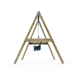 Rebo Premium Single Garden Swing  For Kids - Baby Navy Blue - thumbnail 3
